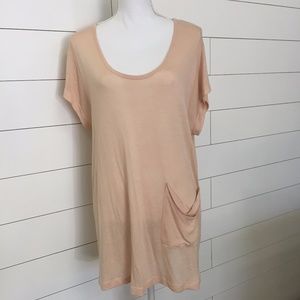 Blush Color Drapey Knit Tunic